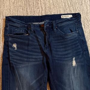 Blank NYC Women's Dark Blue Distressed Skinny Jeans